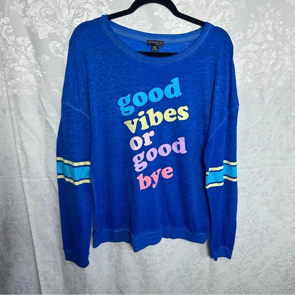⭐️FIFTH SUN Long Sleeve Tee with Colorful Text